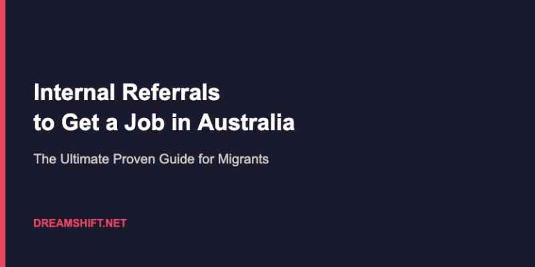 internal referrals to get a job in Australia
