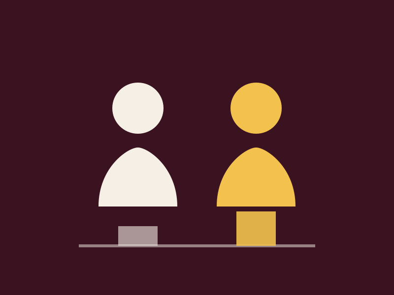 Female migrants unemployment gap in Australia icon showing two figures and a bar chart