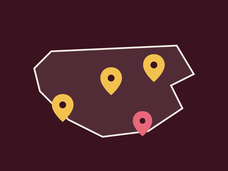 Regional cities for skilled jobs in Australia icon showing a map with city pins